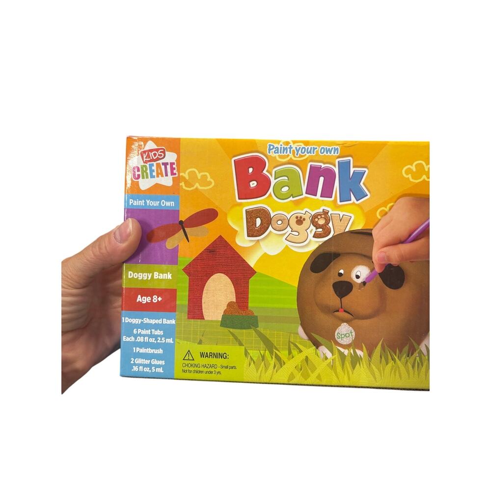 Paint your own bank doggie dog version ages 8 up sealed and unopened super cute